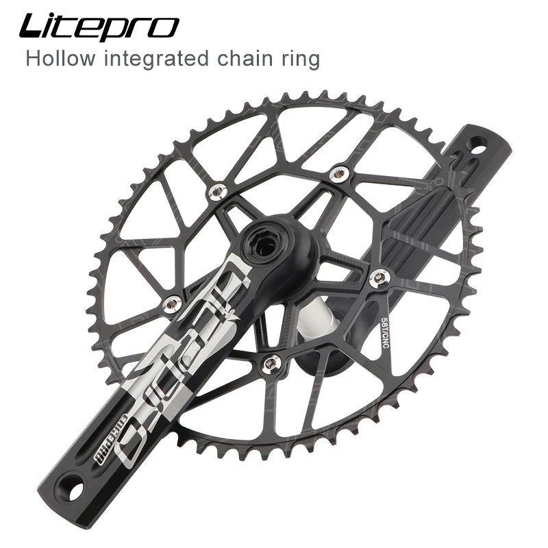 Litepro edge дорожный велосипед складной Кривошип одно цепное кольцо 8/9/10/11 скорость