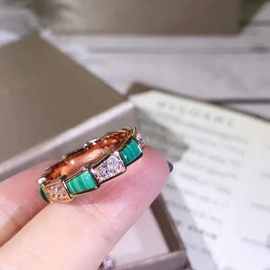 Роскошное 925 пробы Серебряное кольцо с зеленым кристаллом в виде ракушки