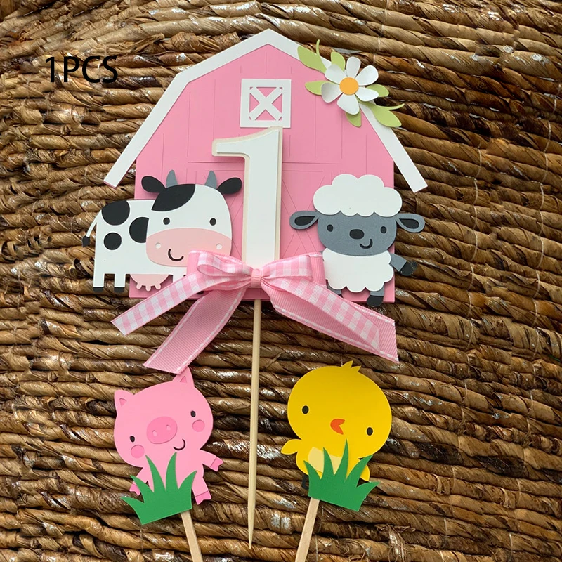 

Тематический Топпер для торта С фермами и животными, товары для вечеринок на день рождения С фермами и животными, украшение для торта на ден...