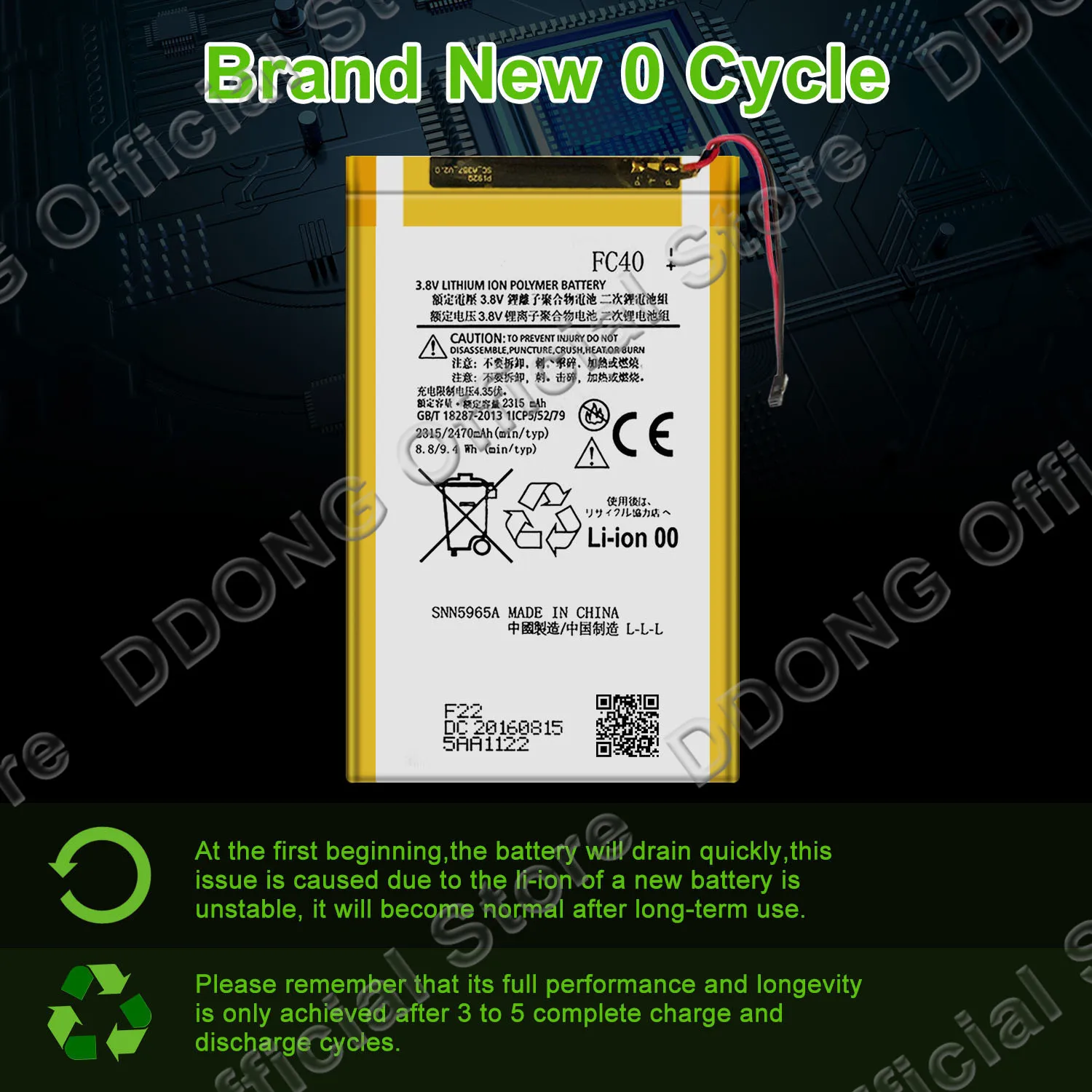 

FC40 Battery For Motorola Moto G3rd gen XT1544 XT1543 Battery SNN5965A Replacement Repair Part