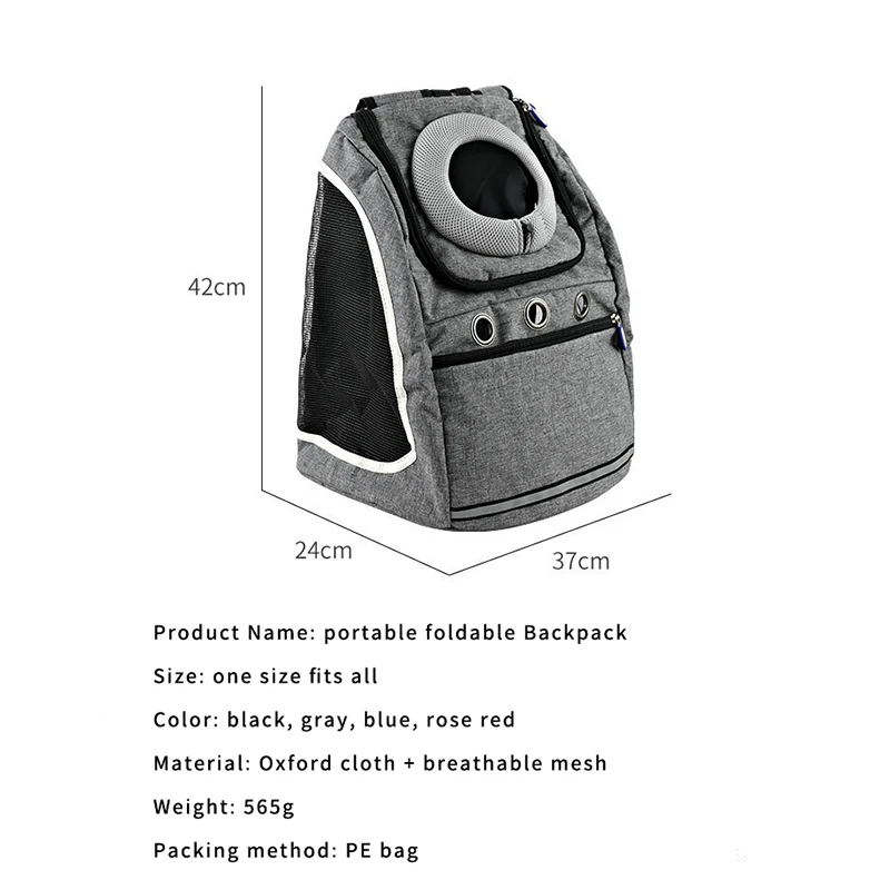 

Breathable Pet Cat Backpack Carrier for Cat Dogs Carrier Backpack Puppy Travel Bag Carrying for Cats Small Medium Dogs Supplies
