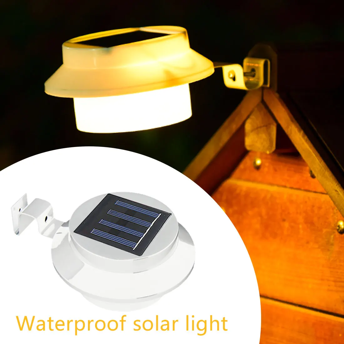 

3 Led IP65 Light Sensor Outdoor Waterproof Solar Lamp Light Outside Wall Garden Control Solar Powered Fence Gutter Solar Sensor