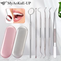 tooth cleaning tools dental mirror sickle tartar scaler teeth pick spatula dental laboratory equipment dentist gift oral care