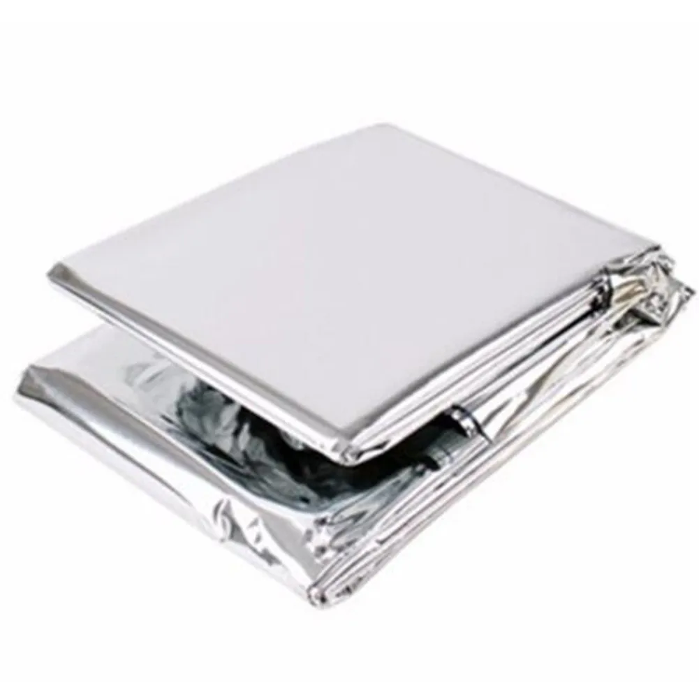 

Camping Emergency Solar Blanket Survival Safety Insulating Mylar Thermal Heat Sun Protection Warm Part Reflective Warning Accs