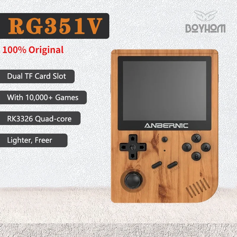 2021 Top RG351V Retro Video Game Console RK3326 1.5 GHz CPU Build-in 10,000 Games Portable Mini Game Player For PS1/DC Max 256GB