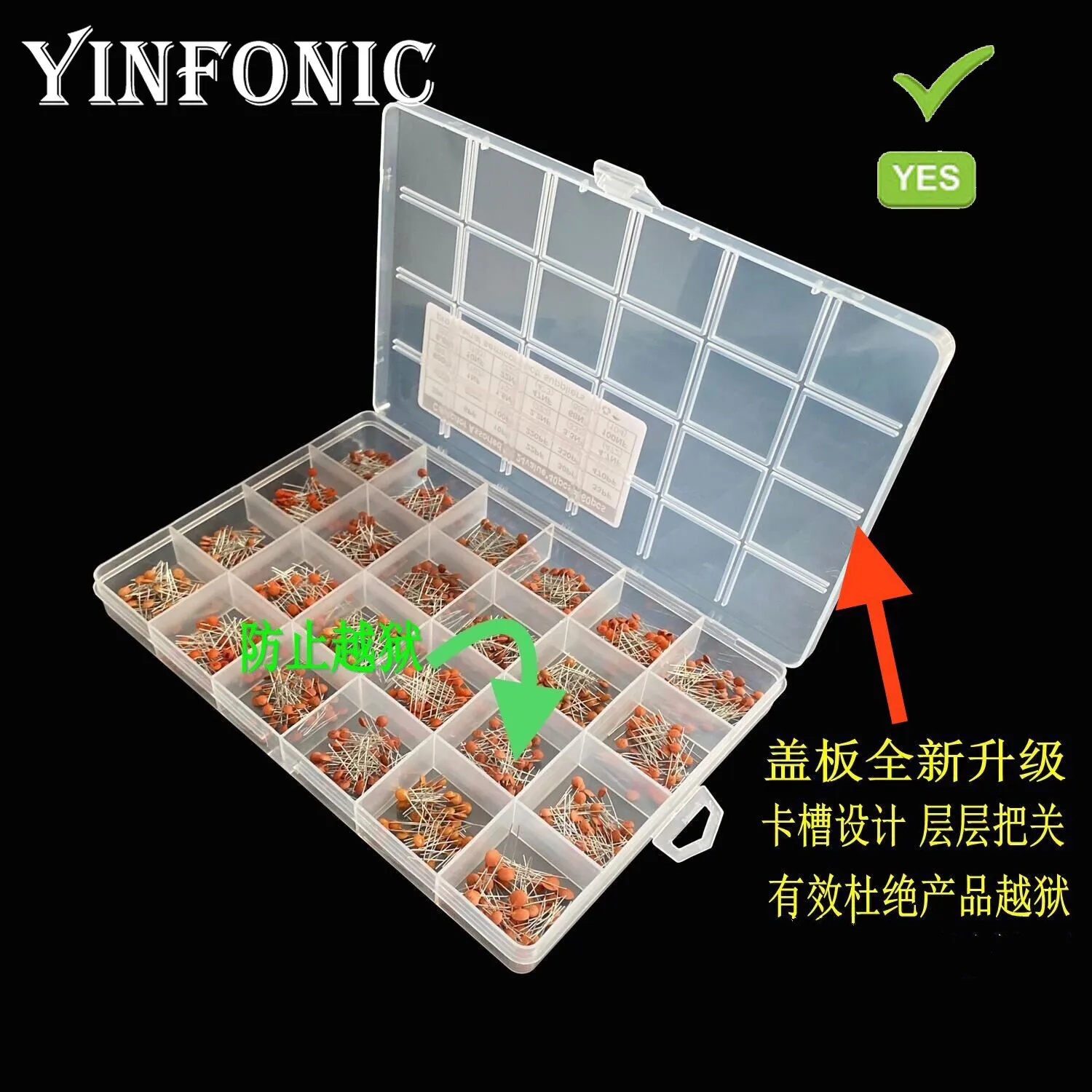 24 значения x 40 шт. набор магнитных керамических диэлектрических конденсаторов 2