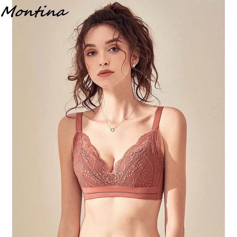 Женские кружевные бюстгальтеры Бюстгальтеры без косточек с пуш ап и глубоким V