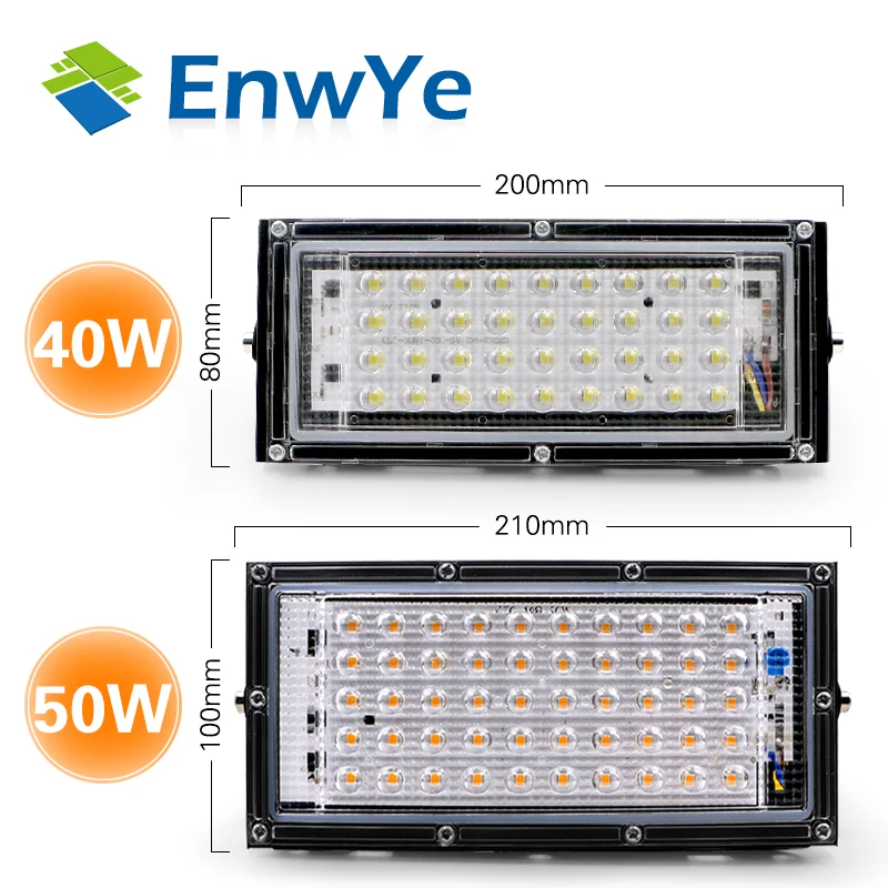 EnwYe 220V 240V светодиодный литой светильник Светодиодный точечный светильник, 40 Вт, 50 Вт, ручная сборка IP65 мощность водонепроницаемый ландшафтный светильник ing светодиодный уличный фонарь