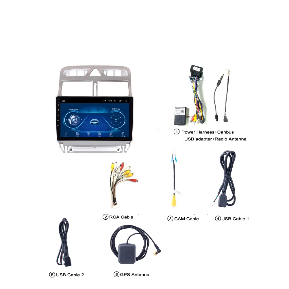 

Eastereggs 2 Din Android Car GPS Navigation Multimedia player head unit For peugeot 307 307CC 307SW Radio 2002-2013 auto stereos