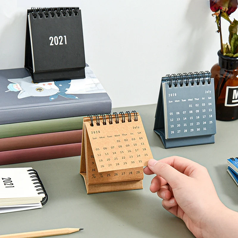 

Desktop Calendar From 2020 to 2021 Mini Desktop Standing Flip Monthly Calendar Suitable for School Home Office