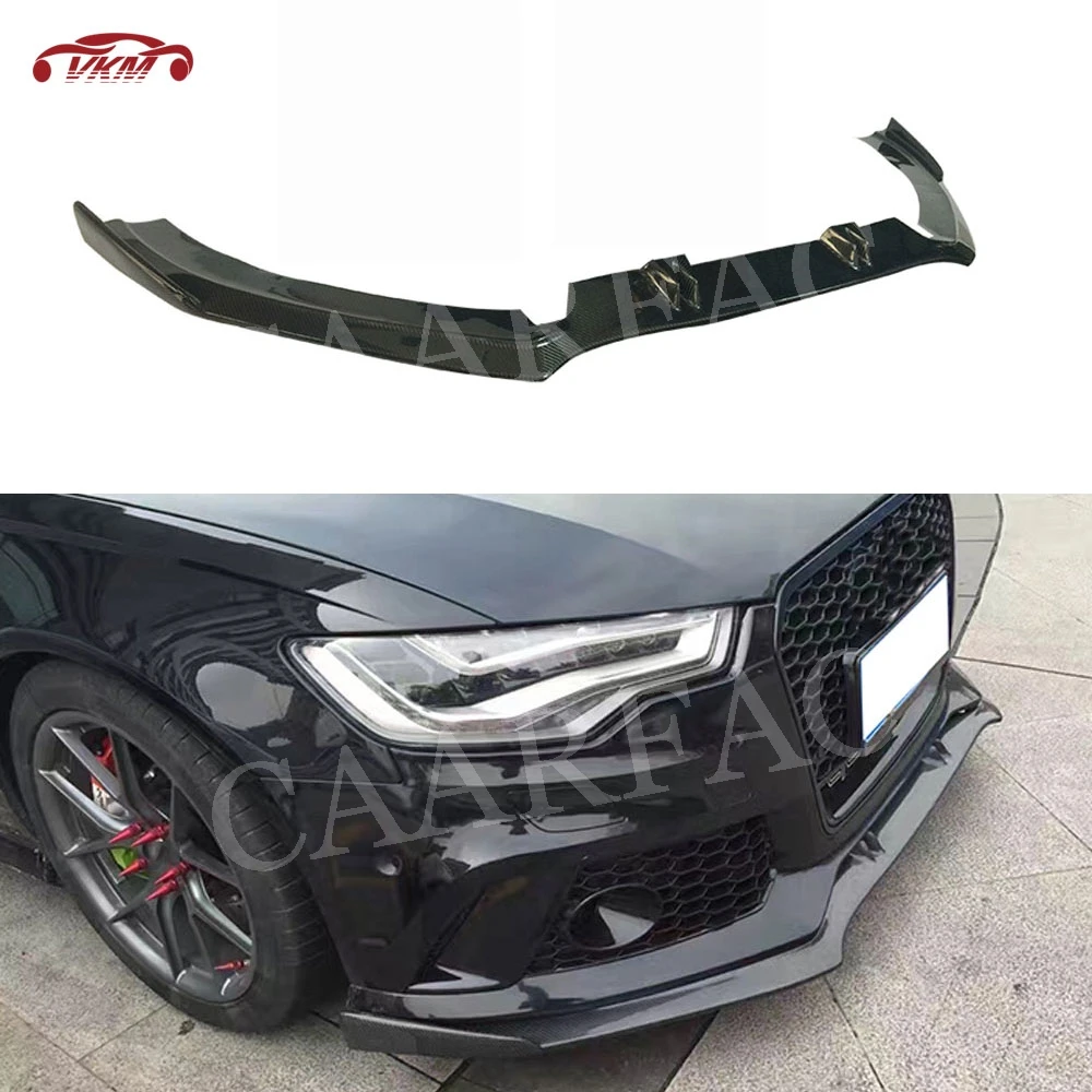 Передний спойлер из углеродного волокна фартук для Audi A7 RS7 2012 2018 автомобильный