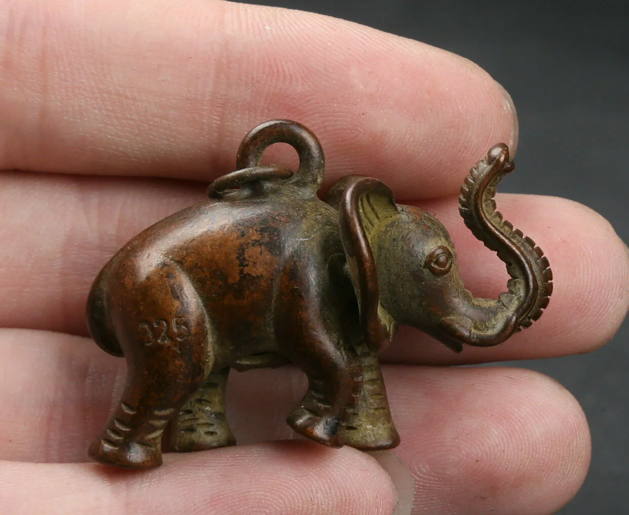 41 мм маленький Curio Китайский Бронзовый Милый животное слон Heffalump кулон статуя