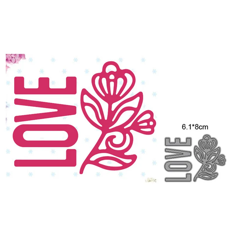 

Cutting dies Flower LOVE metal cutting dies cut die mold DIY Scrapbooking dies paper craft knife mould blade punch stencils dies
