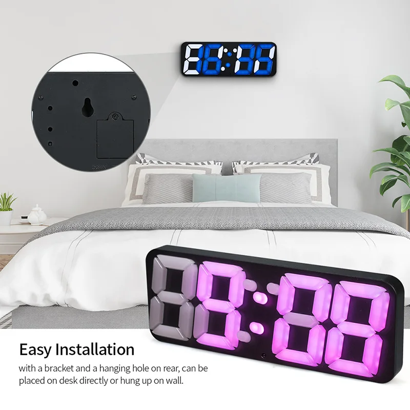 3D беспроводной цифровой будильник USB светодиодный Будильник термометр