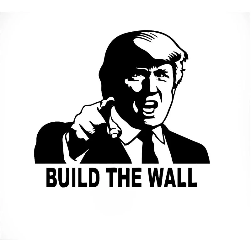 SZWL Творческий Стикеры s Дональд Трамп строить кирпичная стена винил Декаль для
