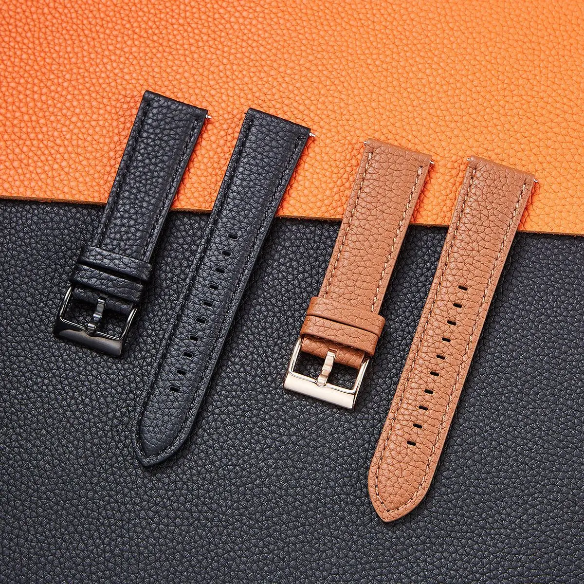 

For POLAR VANTAGE M2 M Lychee Pattern Leather Watchband Strap / Polar Ignite 2 / UNITE / GRIT X Wristband Watch Band Bracelet