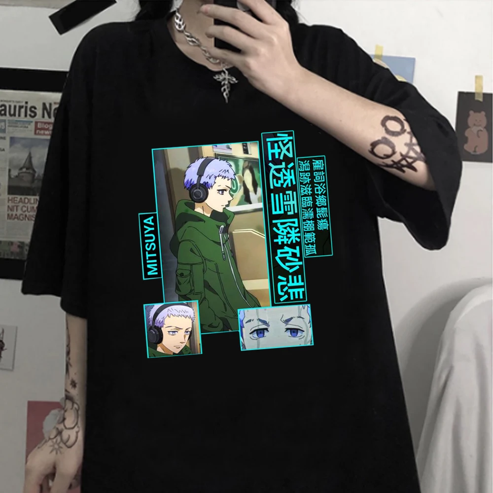 

Футболка в стиле Харадзюку с изображением Токио, рептилии, для мужчин и женщин, с коротким рукавом, Mitsuya Takashi, летняя одежда