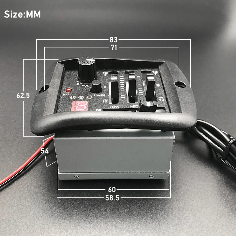 Партиями по 5 комплектов 4 полосным МПЗ Гитары предусилитель эквалайзер с тюнер