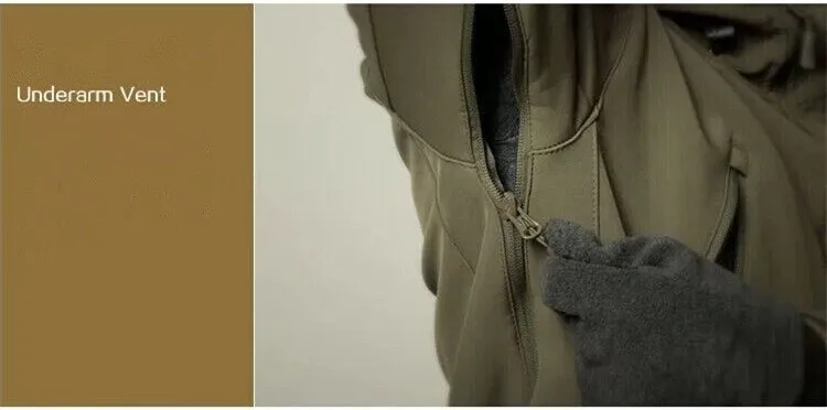 Военная флисовая куртка для мужчин ветрозащитная Водонепроницаемая теплая