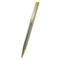 acmecn newest drafting design twist slim ballpoint pen office writing instrument craft stationery spring clip silver gold pen