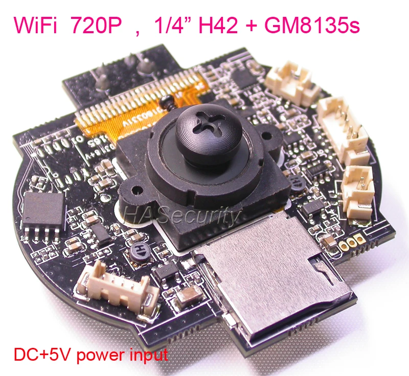 Черная головка с винтовой головкой 3 7 мм объектив WiFi 720P 1/4 &quotH42 CMOS датчик