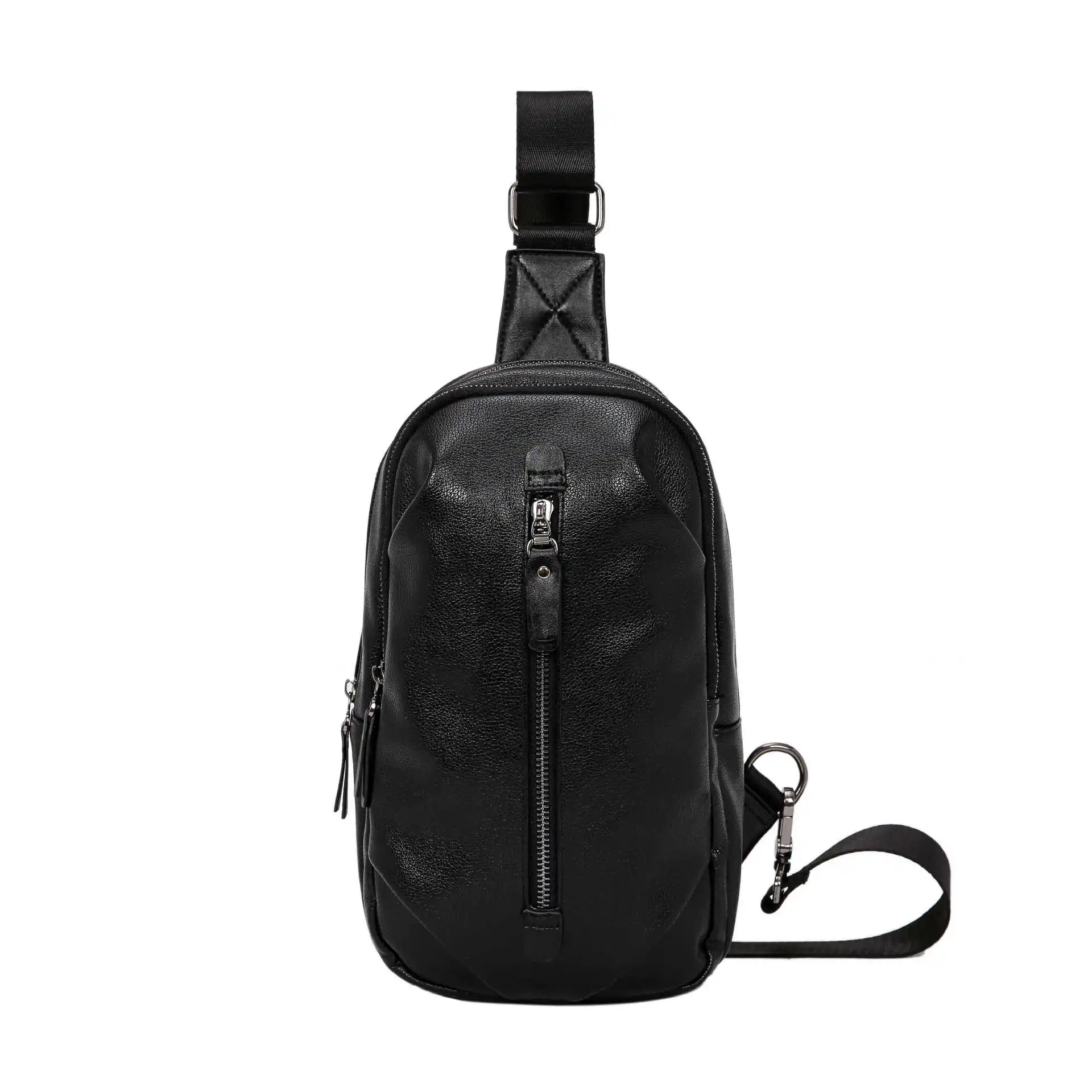 Корейская версия pu кожаный нагрудный мешок простая атмосфера рюкзаки для езды