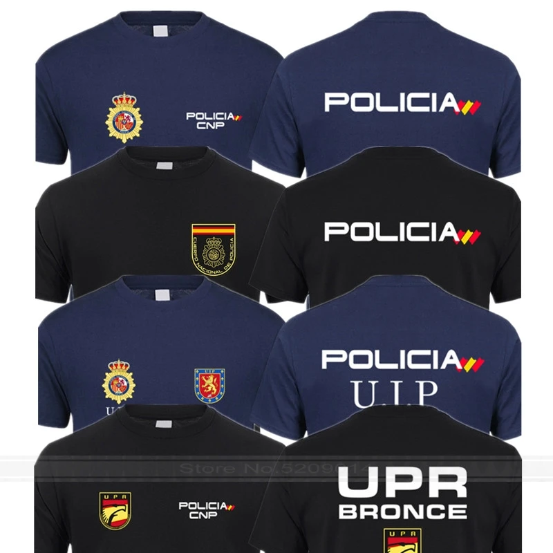 Испания национальной полиции Футболка мужская стильная Espana Policia CNP МСАГВ упр анти