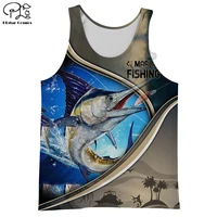 plstar cosmos marlin fishing summer tank top fashion women men harajuku casual 3d print animal colorful fish vest style 3