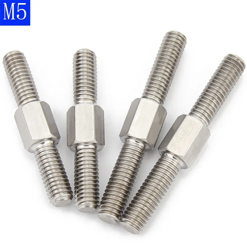 M5 304 Винты с левой и правой ручкой из нержавеющей стали двойным концом |