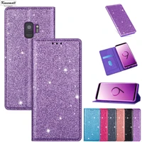 pu leather wallet case for samsung galaxy s22 s21 s20 fe s10 s6 s7 s8 s9 plus note 20 8 9 10 bling glitter card stand flip cover