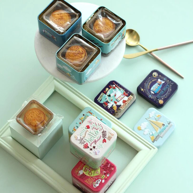 

3D Cartoon Tin Box Biscuit /Tea Leaf Sundries Container Case Metal Customizable Wholesale Child Gift Exquisite Square Box