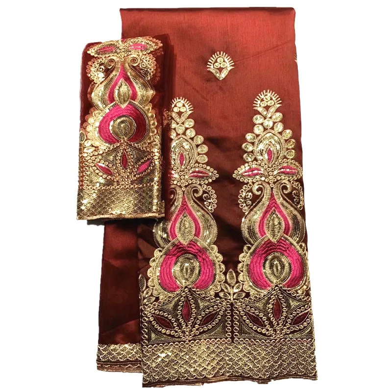 Обертка Джордж Ткань высокого качества нигерийские кружевные шелковые