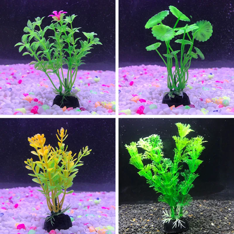 

10 pack mini size 10cm artificial aquarium plants fish tank decorations home dcor plastic plant aquatic water grass decor