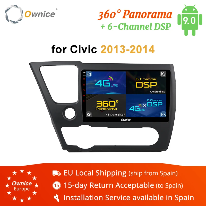 Автомобильный радиоприемник Ownice мультимедийный ПК Android 9 0 видео плеер навигация