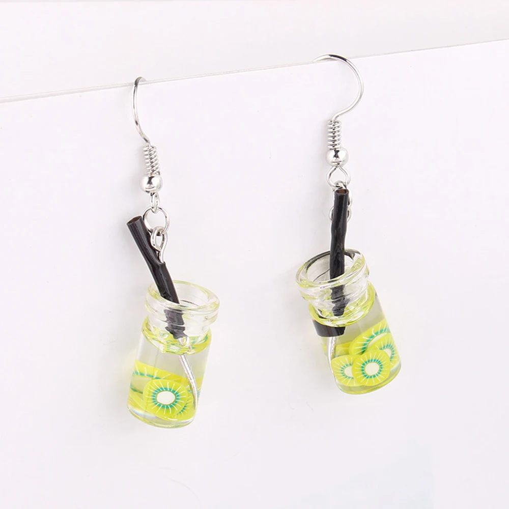 Серьги-подвески женские в виде фруктов молока чая напитков | Украшения и