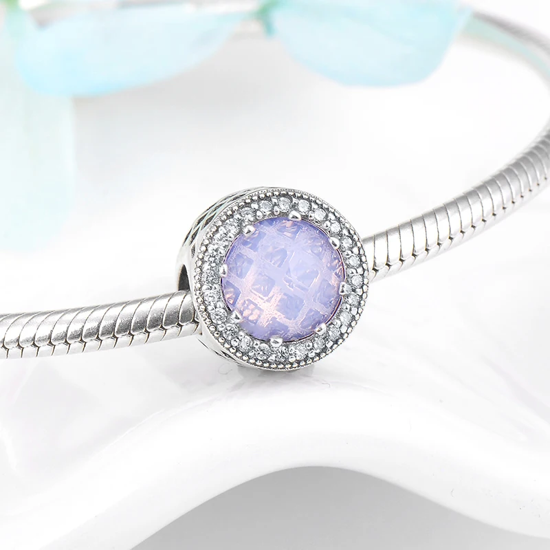 Очаровательные Круглые циркониевые прекрасные бусины из стерлингового серебра