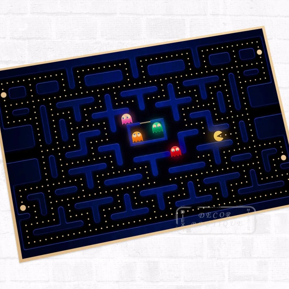Винтажные видеоигры Pacman Friends пропагандистский постер ретро Картина на холсте