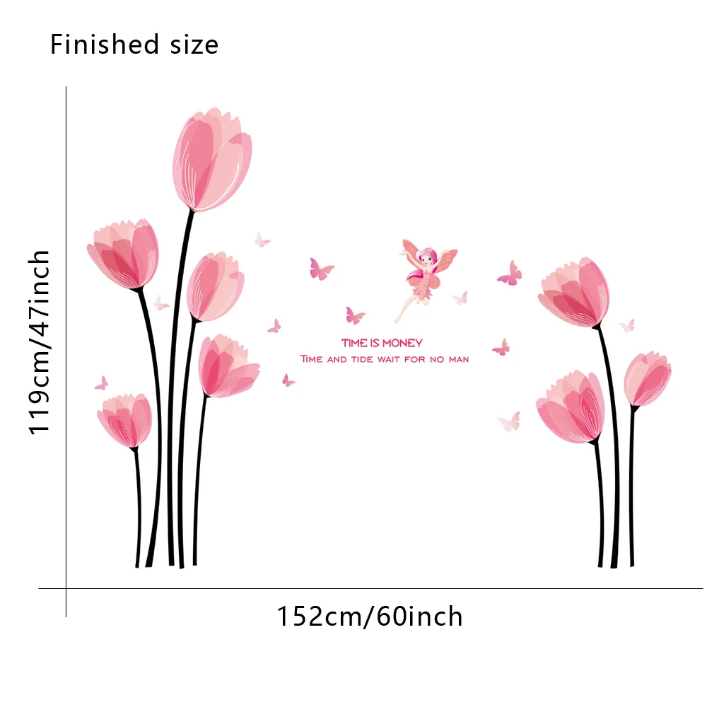 Красивые цветочные съемные настенные наклейки для гостиной спальни фоновые