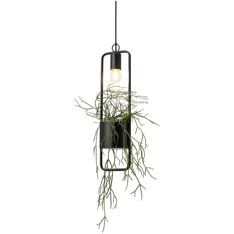 

Modern LED Pendant Lights Vintage Industrial Wind LOFT Pendant Lamp Dining Room Creative Plant Decoration Hanging Lamp Lighting