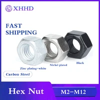 carbon steel black hex nut metric thread hexagon nut m2 m2 5 m3 3 5 m4 m5 m6 m8 m10 m12