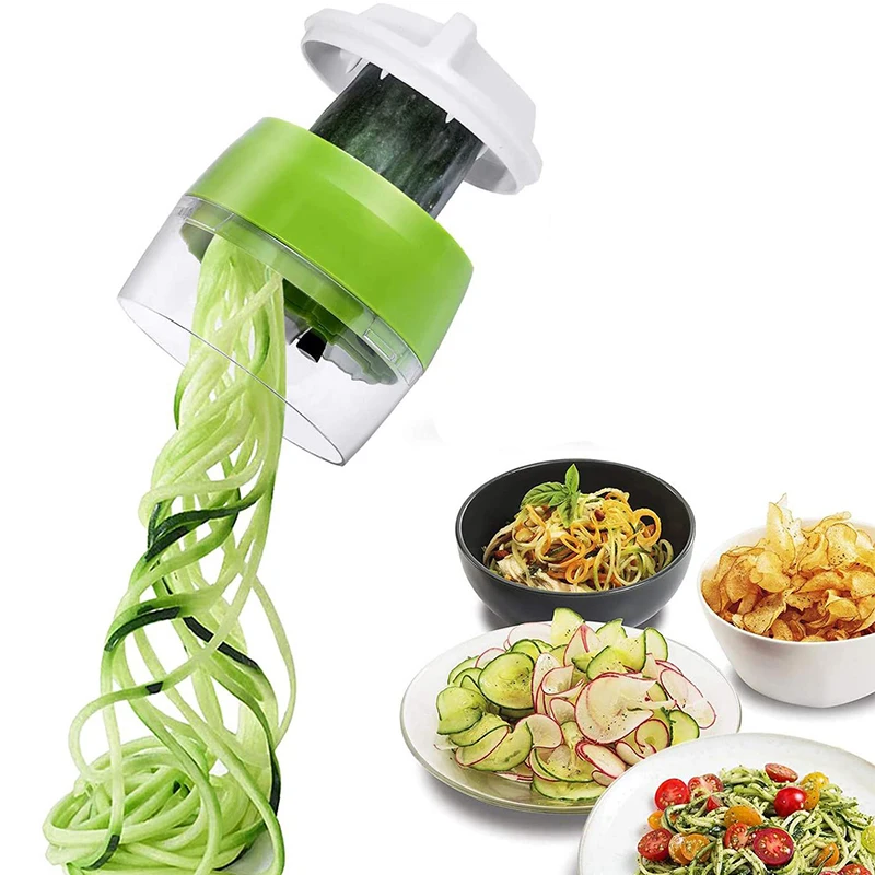 Ручной спиризатор овощерезка для фруктов Регулируемая спиральная Терка резак