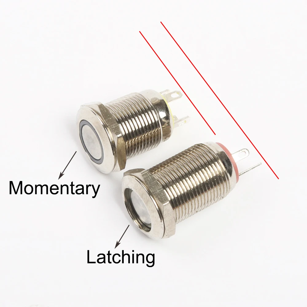 12 мм водонепроницаемый мгновенный/фиксирующий металлический кнопочный