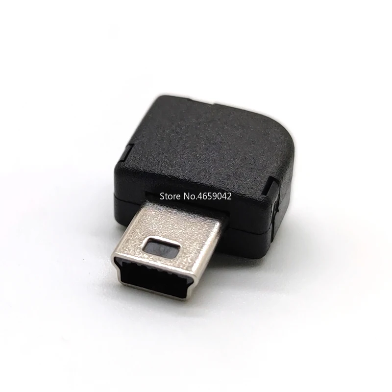 Мини USB вилка 100 шт. 5-контактный угол 90 градусов с пластиковой ручкой |