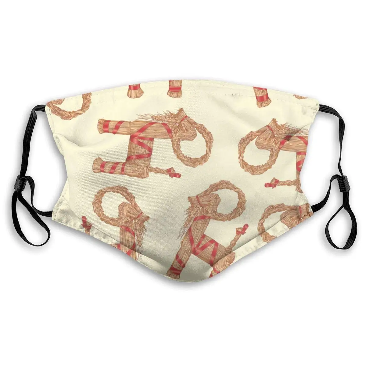 

Yule Goat Pattern Unisex Anti-Pollution Mask Dust Mask with Filter Mask Black