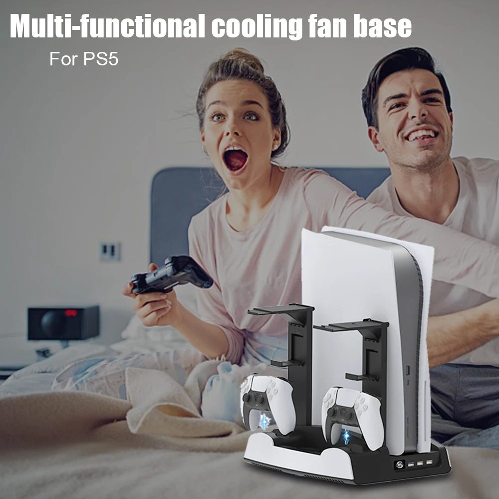 

JYS Charging Station Multi-Function Cooling Fan Base Gaming Controller Charger Dock Stand For PS5 Game Console