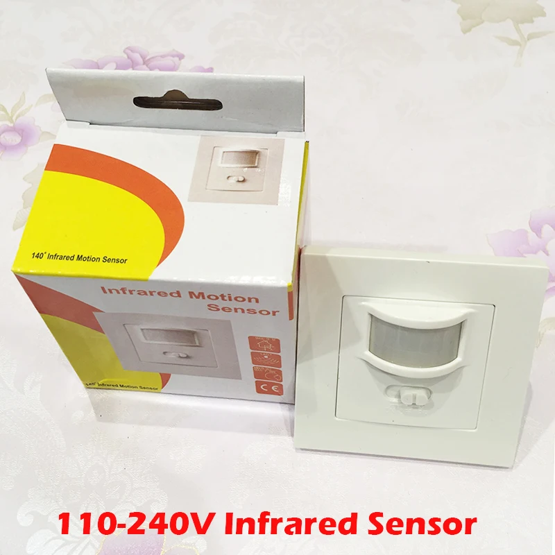 Автоматический регулируемый инфракрасный датчик движения 140 градусов 9 м 110 220