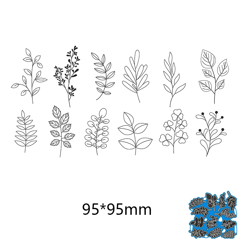 

New Metal Cutting Dies Leaves of different shapes for card DIY Scrapbooking stencil Paper Craft Album template Dies 95*95mm
