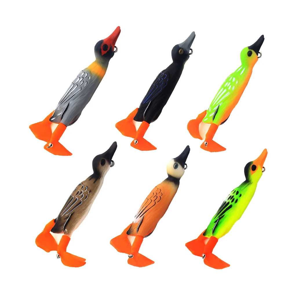 

Fishing Bait Fishing Lures Propeller Flipper Duck Bait 3D Wobbler Eyes Topwater Swimming Lures Soft For Fishing Tackle Lure