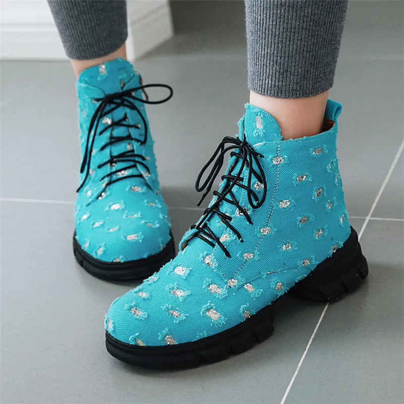 FEDONAS/Классические высокие сапоги с перфорацией типа броги обувь для ночного