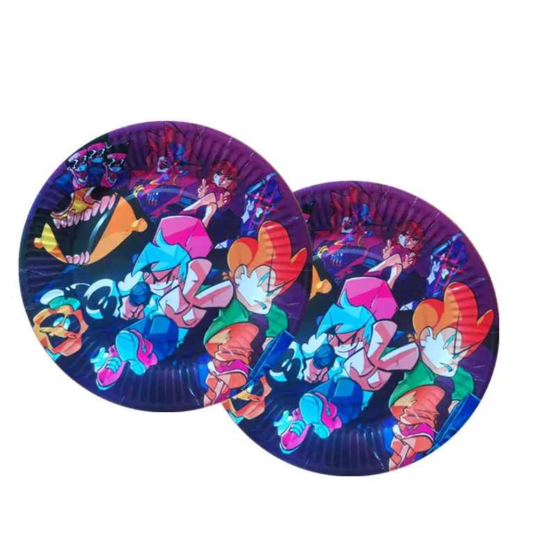 Friday Night Funkin Game Theme Boys Party Supplies Tableware Set Paper Cup Plate Banner Balloon Cake Topper Birthday Decorations | Дом и сад